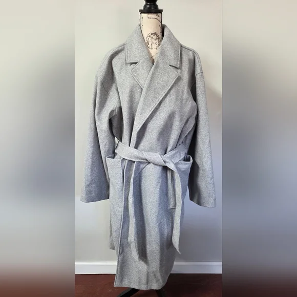 Gap Factory Light Gray Relaxed Topcoat In XXL - Picture 4 of 13